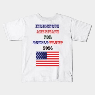 Indigenous Americans For Trump 2024 Kids T-Shirt